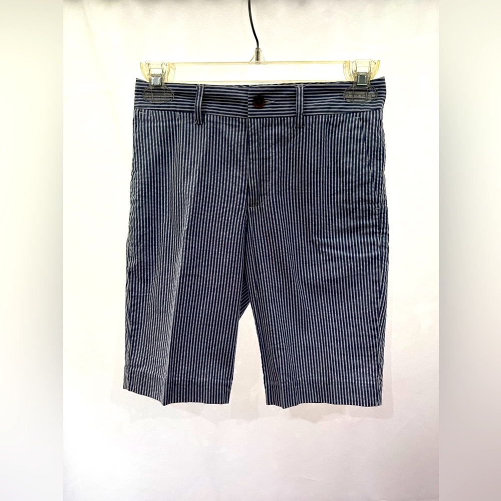 Light Blue Striped Polo Boy’s Shorts